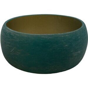 Wide Brass Turquoise Colored Statement Bangle Bracelet